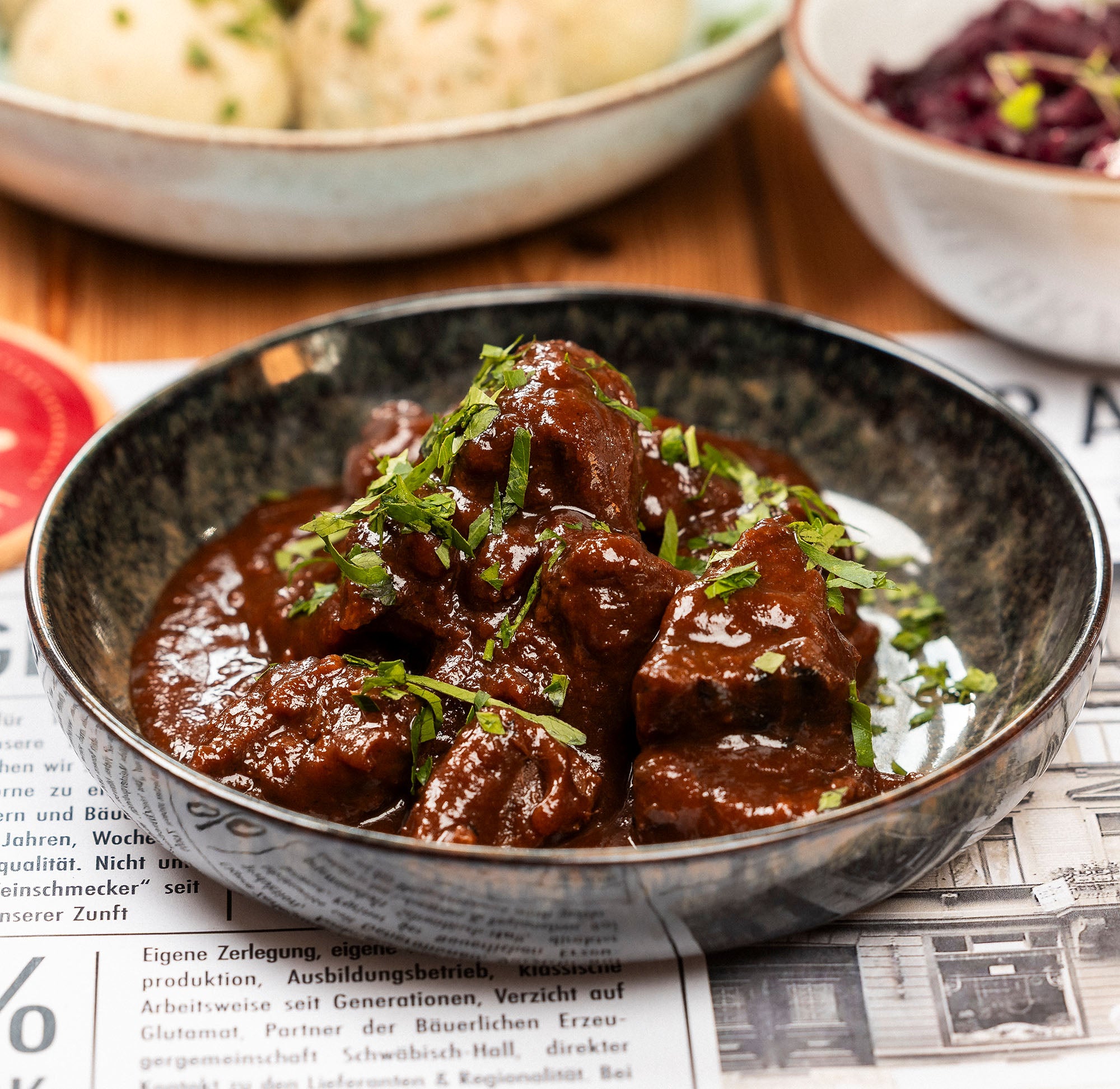 Mittagstisch Rindergulasch Brath